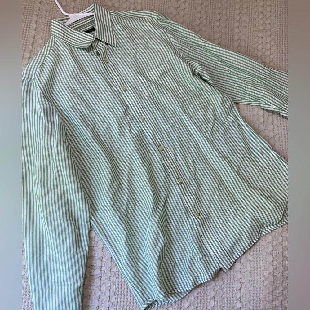 Banana Republic Green Button Up